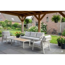 Loungeset Barbedos wit aluminium