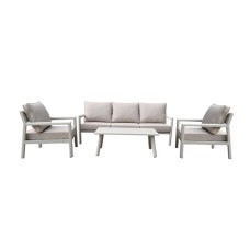 Loungeset Jamaica wit aluminium
