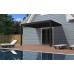 Aluminium overkapping Toronto wandmodel antraciet 360x530 cm