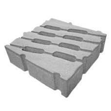Grasbetontegel type M 40x40x12(meander) rondom hol-dol verbinding K85910  BK25