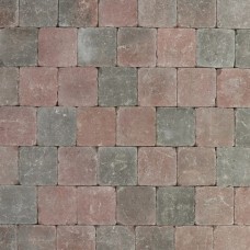 Metro Trommelsteen 15x15x6 cm Rood genuanceerd Metro Trommelsteen 15x15x6 cm Rood genuanceerd