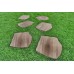 Staptegel Flex Stones Ø42x36x2 cm Holz Marrone