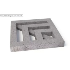 Schellevis Oudhollands Grasbetontegel Leaf 80x80x10 cm Grijs