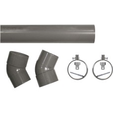 Hemelwaterafvoer PVC Ø8x275 cm set