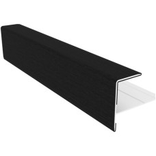 NewTechWood aluminium eindprofiel rhombus wandbekleding 5x5x300 cm ebony zwart