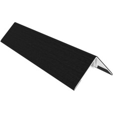 NewTechWood aluminium co-extrusie hoekprofiel rhombus t.b.v. wand bekleding 6 x 6 x 300 cm Ebony Zwart