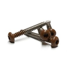 RVS schroef met gekleurde top voor NTW Castellation PRO, set a 50 stuks incl. bit, Teak RVS schroef met gekleurde top voor NTW Castellation PRO, set a 50 stuks incl. bit, Teak