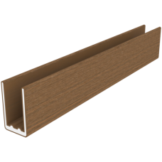 NewTechWood co-extrusie aluminium u-profiel teak 300 cm