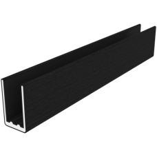 NewTechWood co-extrusie aluminium u-profiel ebony zwart 300 cm