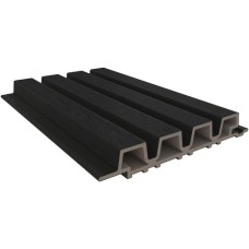 NewTechWood composiet co-extrusie wand bekleding Castellaton PRO35 3,3 x 21,5 x 290 cm Ebony zwart