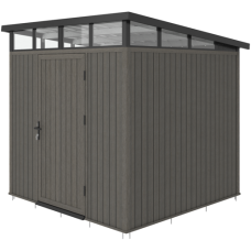 NewTechWood berging met enkele deur Silver Gray 222x210 cm