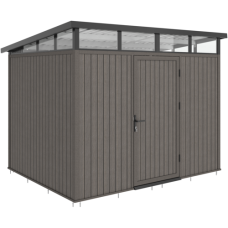 NewTechWood berging met enkele deur Silver Gray 283x210 cm