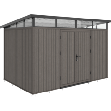 NewTechWood berging met dubbele deur Silver gray 344x210 cm