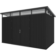 NewTechWood berging met dubbele deur Ebony zwart 344x210 cm