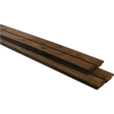 Douglas geschaafd 2-zijdig rhombus profielplank bruin geïmpregneerd 2,7x14,5x224 cm