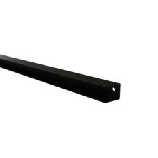 H-gleufpaal stalen afdekkap met structuur poedercoating 4,5x3,7x200 cm zwart RAL9005