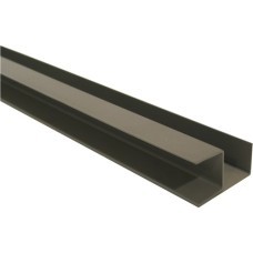 H-gleufpaal stalen hoekprofiel met structuur poedercoating 4x8x220 cm kwartsgrijs RAL7039