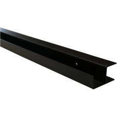 H-gleufpaal stalen hoekprofiel met structuur poedercoating 4x8x220 cm zwart RAL9005