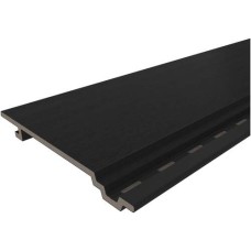 NewTechWood composietwand bekleding vlak profiel Ebony zwart 1,9x18,8x300 cm