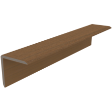 NewTechWood composiet co-extrusie hoekprofiel vlak t.b.v wand bekleding 5,5x5,5x300 cm Teak