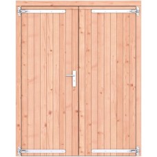 Douglas dichte dubbele deur 168x209 cm verzinkte hengen RVS beslag 1073240