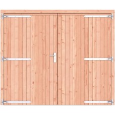 Douglas dichte dubbele deur 250x209 cm verzinkte hengen RVS beslag 1073248