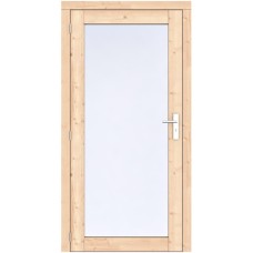 Vuren enkele volglas deur Prestige 108x209 cm ld RVS beslag onbehandeld 1073283