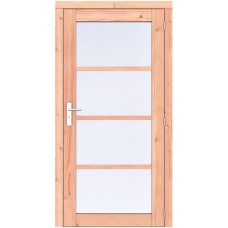 Douglas enkele volglas deur Prestige 108x209 cm rd RVS beslag 1073285