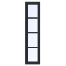 Vast raam vuren Prestige zwart gecoat 50x209 cm