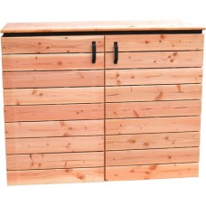 Douglas containerkast dubbel op zwart frame 118x151x85 cm