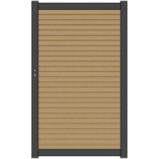 NewTechWood co-extrusie composiet deur Premium horizontaal triple 97x186 cm Red Cedar