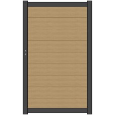 NewTechWood co-extrusie composiet deur Premium horizontaal 97x186 cm Red Cedar