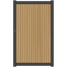 NewTechWood co-extrusie composiet deur Premium verticaal triple 97x186 cm Red Cedar