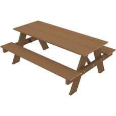NewTechWood picknicktafel teak bladmaat 180x70 cm NewTechWood picknicktafel teak bladmaat 180x70 cm