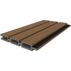 NewTechWood co-extrusie composiet plank triple rhombus teak/zwart 2,1x16x180 cm