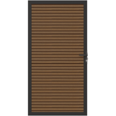 NewTechWood co-extrusie composiet deur triple teak/zwart 100x195 cm