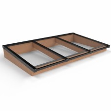 Lichtstraat lessenaarsdak douglas gelaagd glas 158,2x100 cm zwart