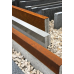 Cortenstaal U-profiel eenzijdig lange kant 100x4,6x19,6x6,4 cm