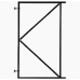 Deurframe ijzer 155x100 cm zwart gespoten