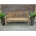 Parkbank Norwich teak met 2 poten