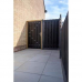 Tuindeur Privacy zwartgespoten grenen inclusief slot 195x100 cm