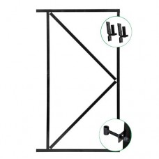 Deurframe ijzer 155x120 cm zwart gespoten