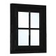 Douglas raam zwart gespoten 77,6x90,6 cm
