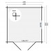 Blokhut Valery 245x245 cm Red Class wood Geïmpregneerd