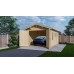 Blokhut 3755S Garage zadeldak Interflex 550x375 cm