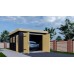 Blokhut 3755M Garage platdak Interflex 550x375 cm