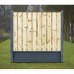 Betonpaal antraciet voor 2 gladde onderplaten 10x10x280 cm kabeldoorvoer Geul gecoat
