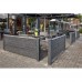 Betonnen tuinhek-borderpaal antraciet 10x10x145 cm diamantkop Hunze T-model gecoat