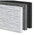 Betonnen onderplaat grijs 3,5x36x184 cm nostalgiemotief dubbelzijdig