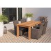 Teak dinner tafel rustiek 250 x 100 cm